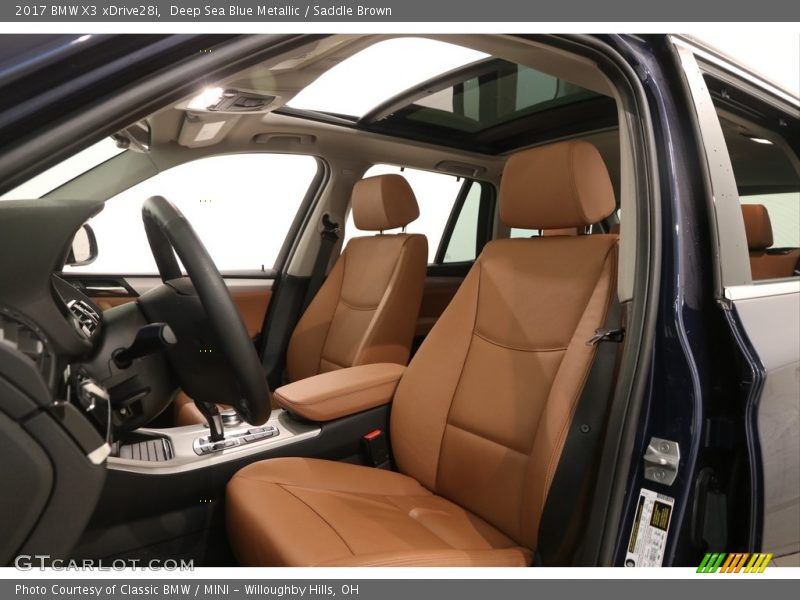 Deep Sea Blue Metallic / Saddle Brown 2017 BMW X3 xDrive28i