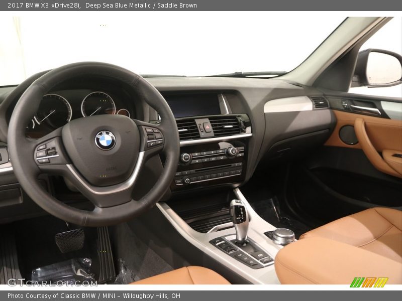 Deep Sea Blue Metallic / Saddle Brown 2017 BMW X3 xDrive28i