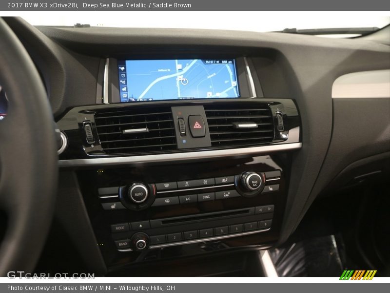 Deep Sea Blue Metallic / Saddle Brown 2017 BMW X3 xDrive28i