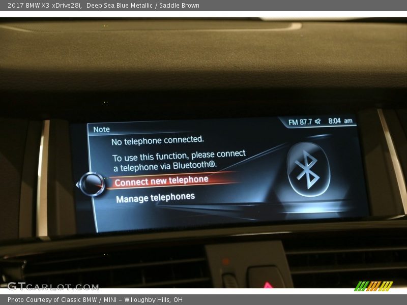 Deep Sea Blue Metallic / Saddle Brown 2017 BMW X3 xDrive28i