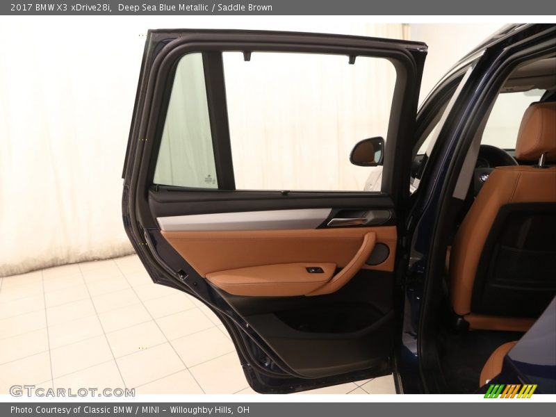 Deep Sea Blue Metallic / Saddle Brown 2017 BMW X3 xDrive28i