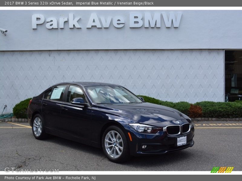 Imperial Blue Metallic / Venetian Beige/Black 2017 BMW 3 Series 320i xDrive Sedan
