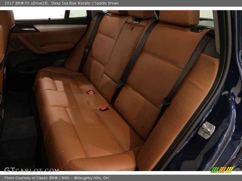 Deep Sea Blue Metallic / Saddle Brown 2017 BMW X3 xDrive28i