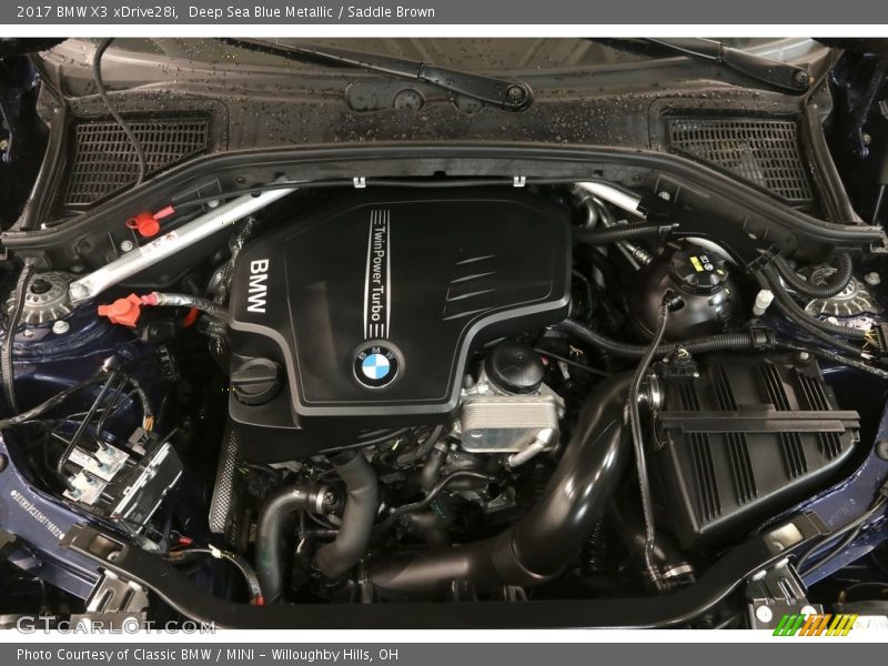 Deep Sea Blue Metallic / Saddle Brown 2017 BMW X3 xDrive28i