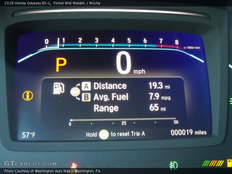 Forest Mist Metallic / Mocha 2018 Honda Odyssey EX-L