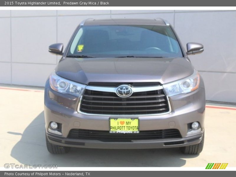 Predawn Gray Mica / Black 2015 Toyota Highlander Limited