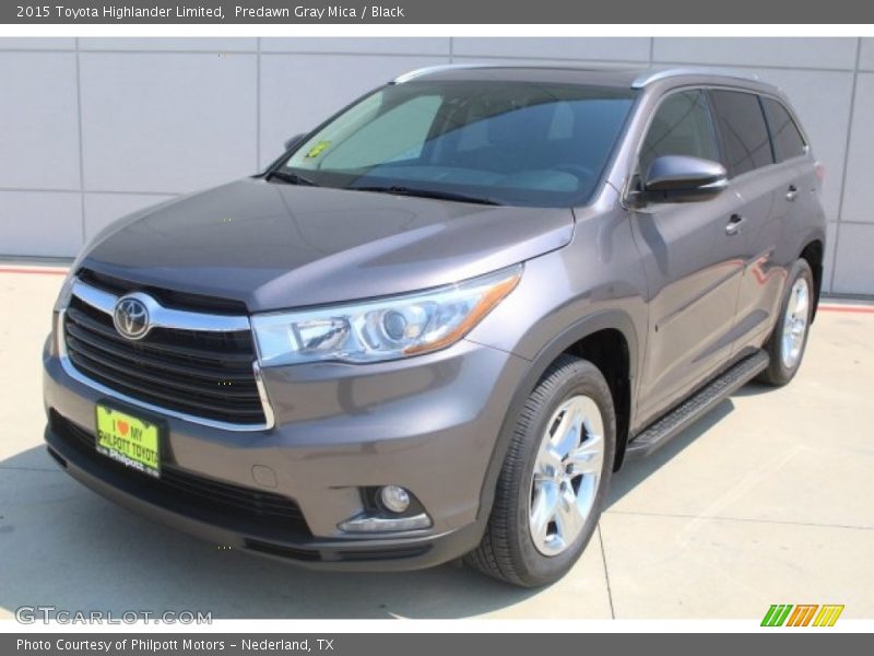 Predawn Gray Mica / Black 2015 Toyota Highlander Limited