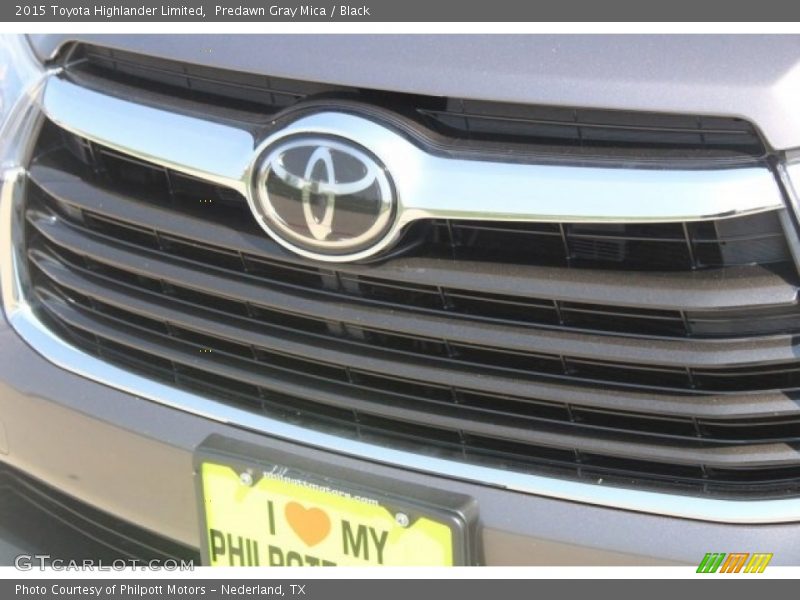 Predawn Gray Mica / Black 2015 Toyota Highlander Limited