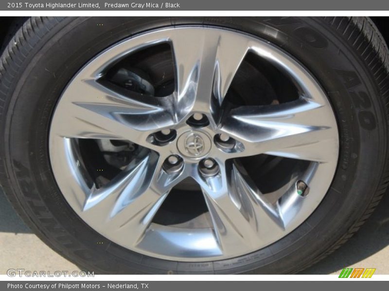 Predawn Gray Mica / Black 2015 Toyota Highlander Limited