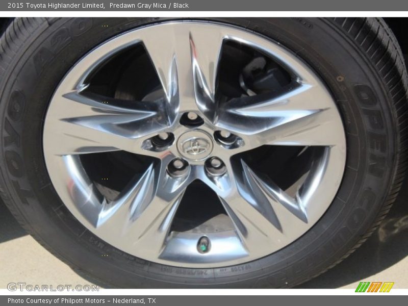Predawn Gray Mica / Black 2015 Toyota Highlander Limited