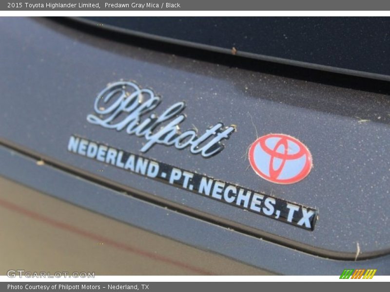 Predawn Gray Mica / Black 2015 Toyota Highlander Limited