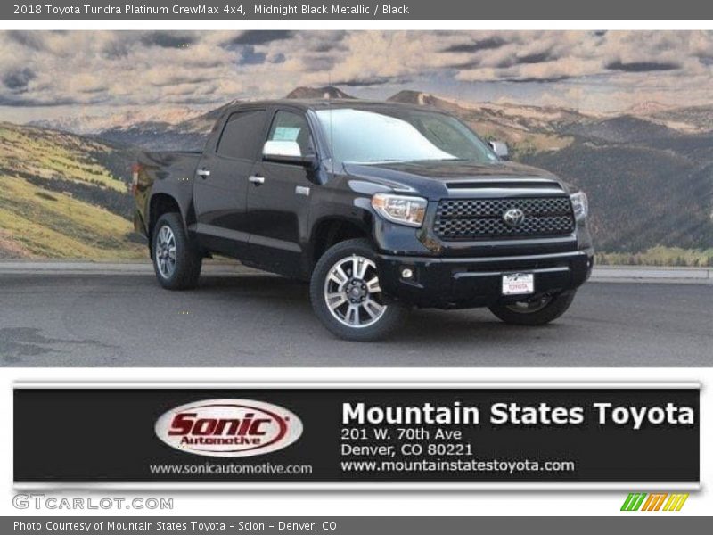 Midnight Black Metallic / Black 2018 Toyota Tundra Platinum CrewMax 4x4