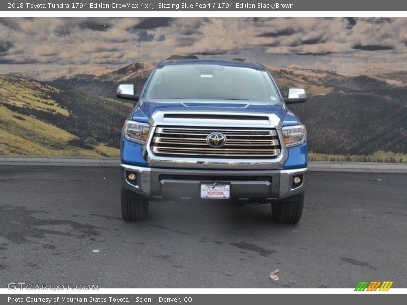 Blazing Blue Pearl / 1794 Edition Black/Brown 2018 Toyota Tundra 1794 Edition CrewMax 4x4
