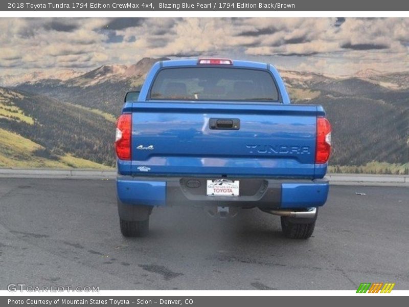 Blazing Blue Pearl / 1794 Edition Black/Brown 2018 Toyota Tundra 1794 Edition CrewMax 4x4