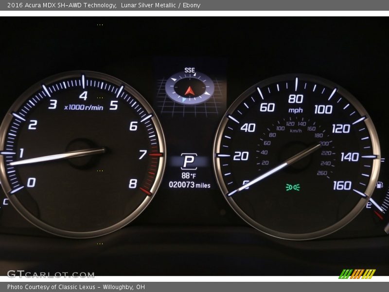 Lunar Silver Metallic / Ebony 2016 Acura MDX SH-AWD Technology