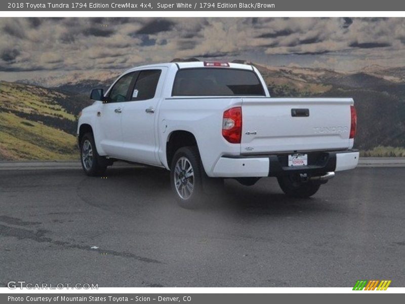 Super White / 1794 Edition Black/Brown 2018 Toyota Tundra 1794 Edition CrewMax 4x4
