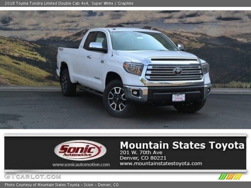 Super White / Graphite 2018 Toyota Tundra Limited Double Cab 4x4