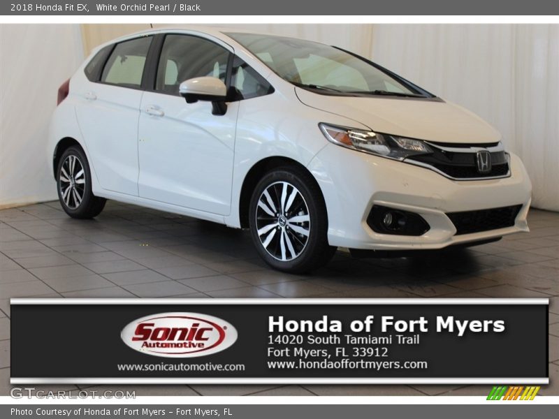 White Orchid Pearl / Black 2018 Honda Fit EX