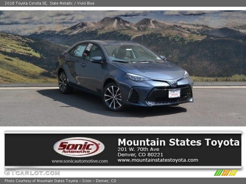 Slate Metallic / Vivid Blue 2018 Toyota Corolla SE