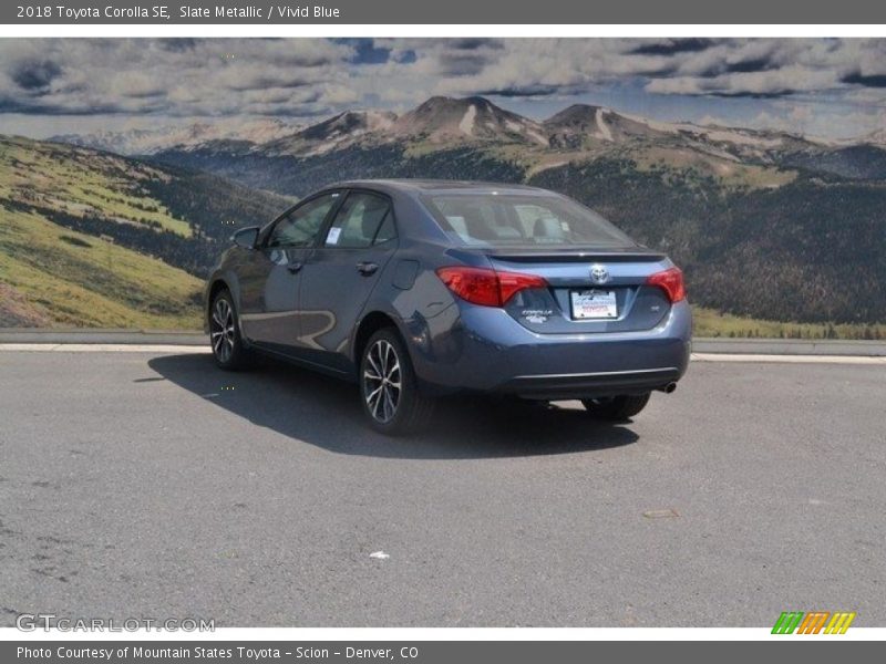 Slate Metallic / Vivid Blue 2018 Toyota Corolla SE