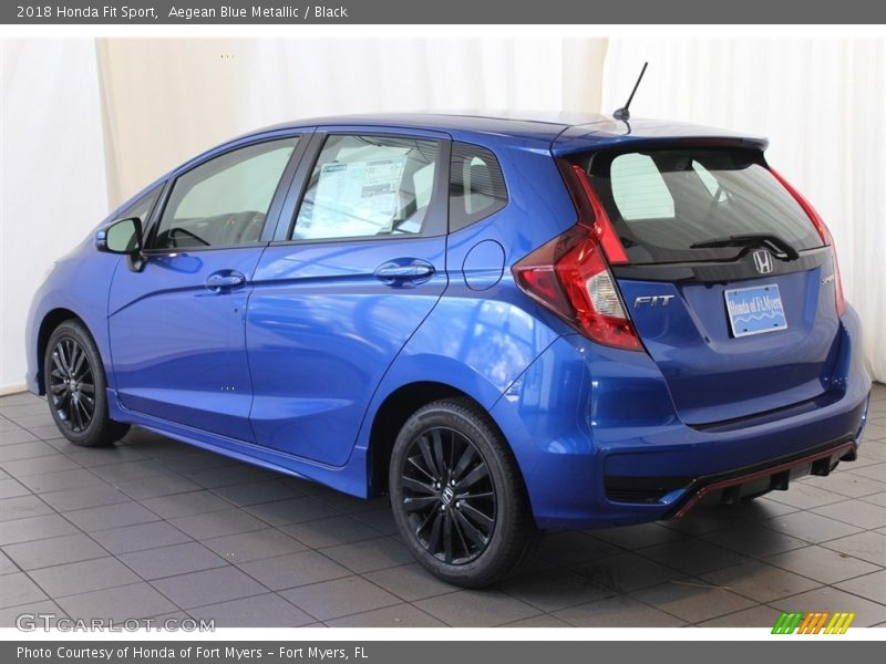 Aegean Blue Metallic / Black 2018 Honda Fit Sport