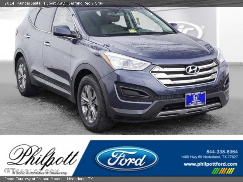 Serrano Red / Gray 2014 Hyundai Santa Fe Sport AWD