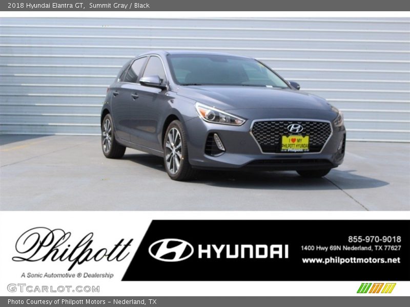 Summit Gray / Black 2018 Hyundai Elantra GT