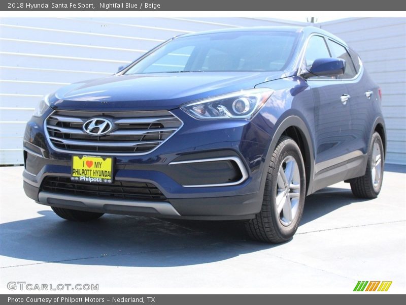 Nightfall Blue / Beige 2018 Hyundai Santa Fe Sport