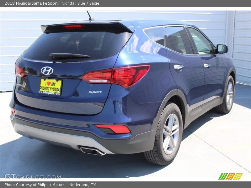 Nightfall Blue / Beige 2018 Hyundai Santa Fe Sport