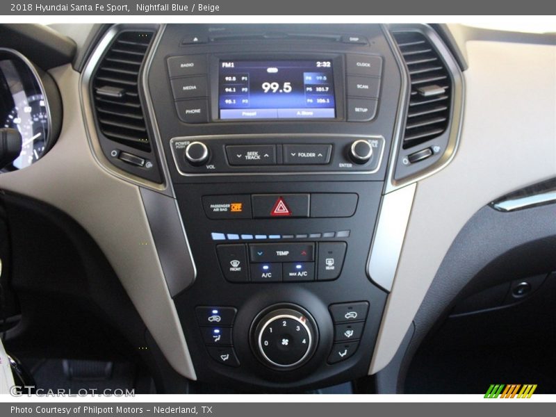 Nightfall Blue / Beige 2018 Hyundai Santa Fe Sport