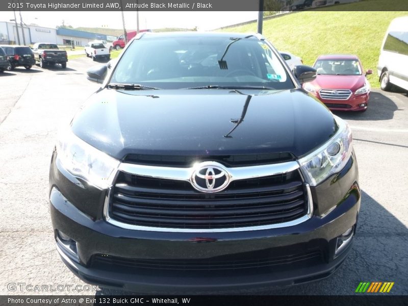 Attitude Black Metallic / Black 2015 Toyota Highlander Limited AWD