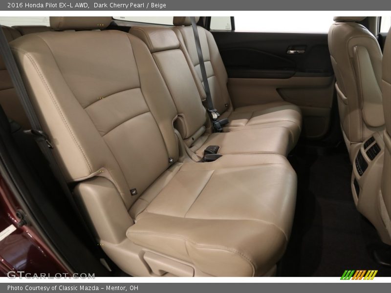 Dark Cherry Pearl / Beige 2016 Honda Pilot EX-L AWD