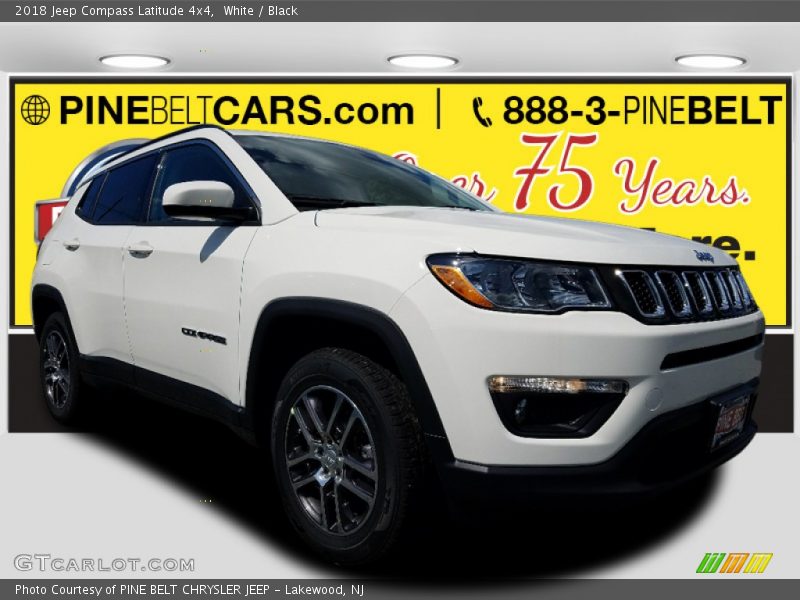 White / Black 2018 Jeep Compass Latitude 4x4