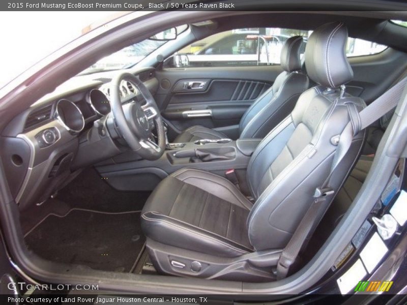 Black / 50 Years Raven Black 2015 Ford Mustang EcoBoost Premium Coupe