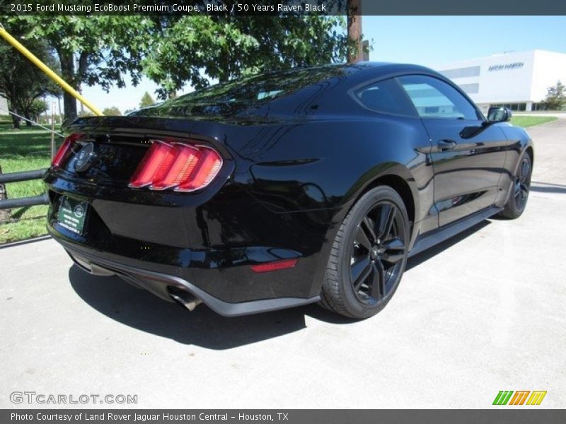 Black / 50 Years Raven Black 2015 Ford Mustang EcoBoost Premium Coupe