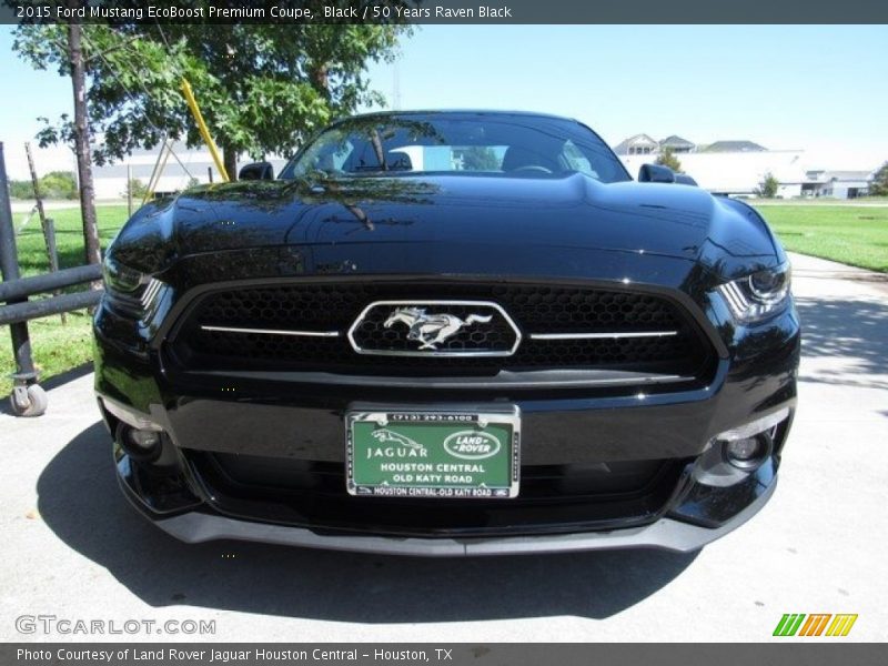Black / 50 Years Raven Black 2015 Ford Mustang EcoBoost Premium Coupe