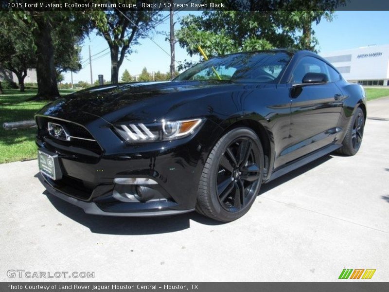 Black / 50 Years Raven Black 2015 Ford Mustang EcoBoost Premium Coupe