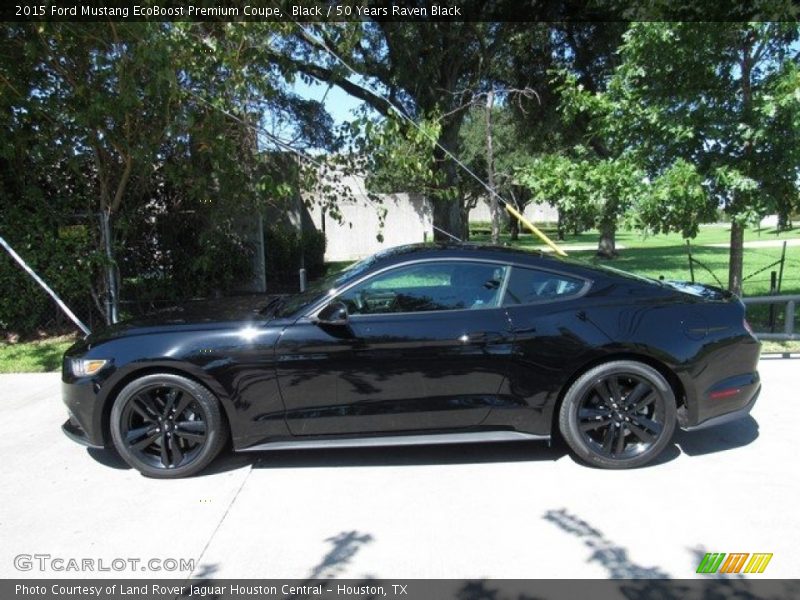 Black / 50 Years Raven Black 2015 Ford Mustang EcoBoost Premium Coupe