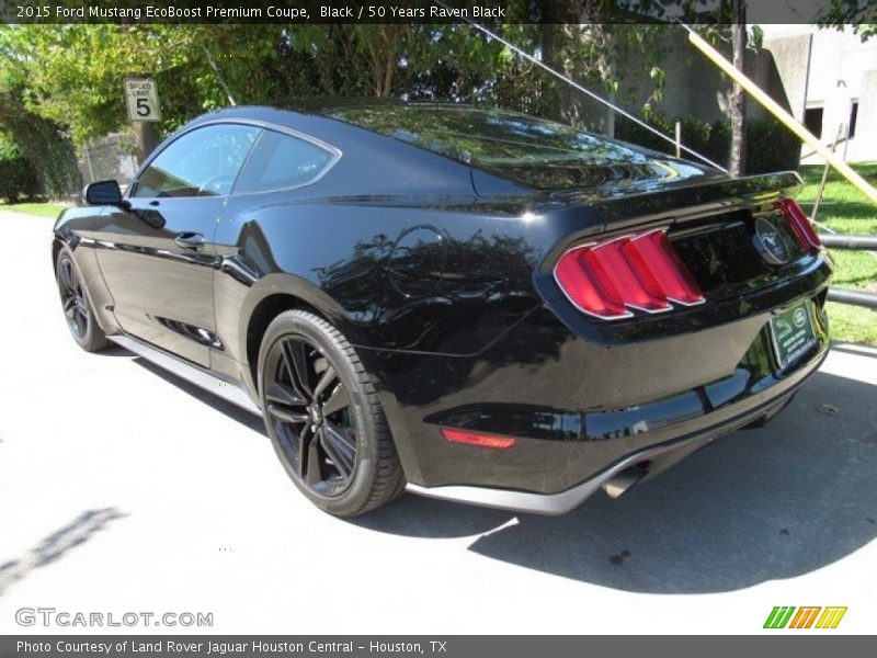 Black / 50 Years Raven Black 2015 Ford Mustang EcoBoost Premium Coupe