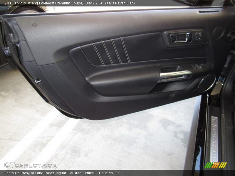 Black / 50 Years Raven Black 2015 Ford Mustang EcoBoost Premium Coupe