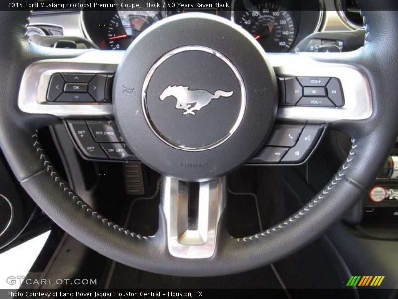 Black / 50 Years Raven Black 2015 Ford Mustang EcoBoost Premium Coupe