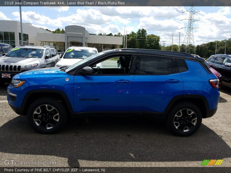 Laser Blue Pearl / Black/Ruby Red 2018 Jeep Compass Trailhawk 4x4
