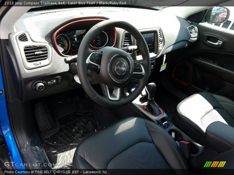 Laser Blue Pearl / Black/Ruby Red 2018 Jeep Compass Trailhawk 4x4
