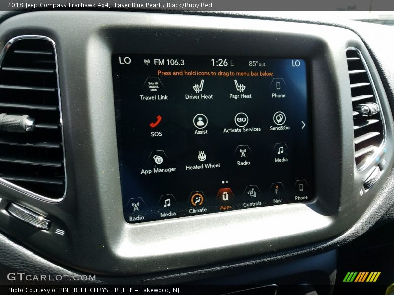 Laser Blue Pearl / Black/Ruby Red 2018 Jeep Compass Trailhawk 4x4