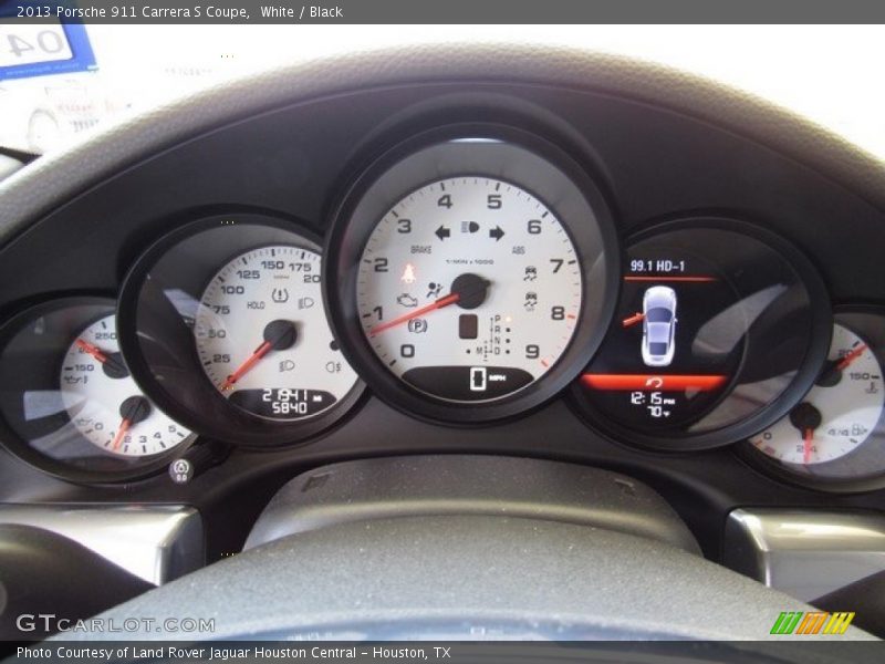 White / Black 2013 Porsche 911 Carrera S Coupe