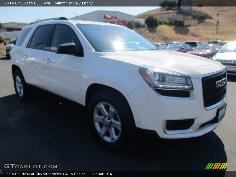 Summit White / Ebony 2014 GMC Acadia SLE AWD