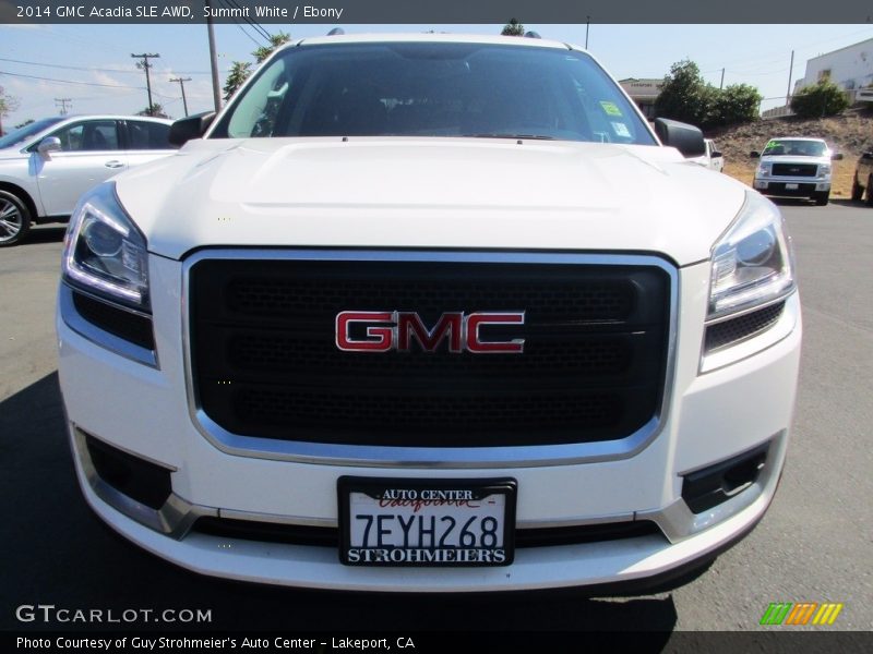Summit White / Ebony 2014 GMC Acadia SLE AWD