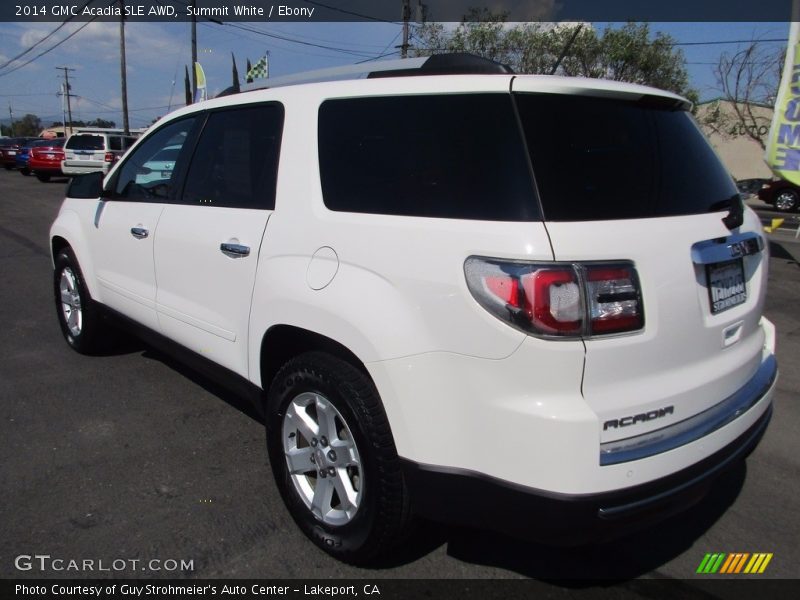 Summit White / Ebony 2014 GMC Acadia SLE AWD