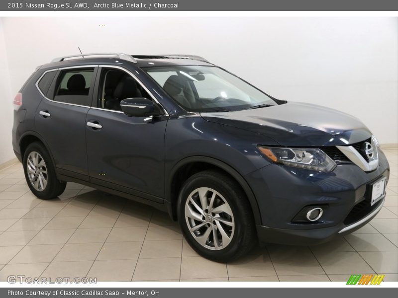 Arctic Blue Metallic / Charcoal 2015 Nissan Rogue SL AWD