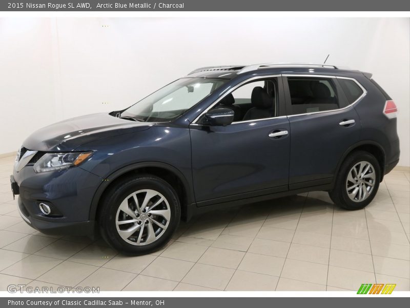 Arctic Blue Metallic / Charcoal 2015 Nissan Rogue SL AWD